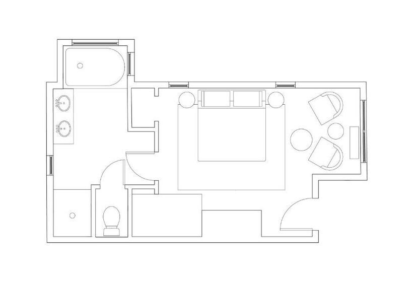 带大床的标准间, Blind Tiger Asheville