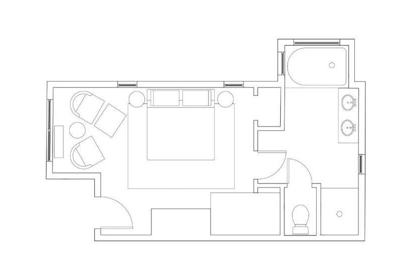 带大床的标准间, Blind Tiger Asheville