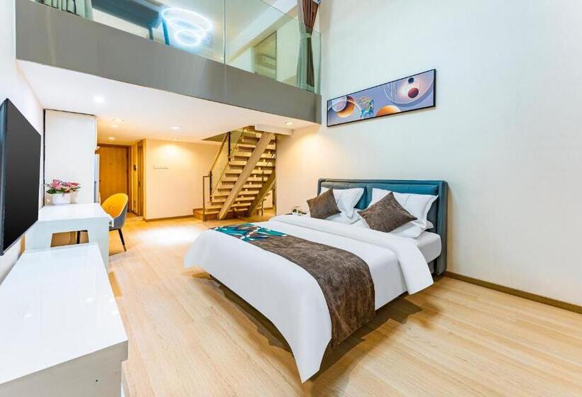 듀플렉스 스위트, Bene International Hotel Zhujiang New Town Us Consulate General Guangzhou Branch Free Shuttle Bus