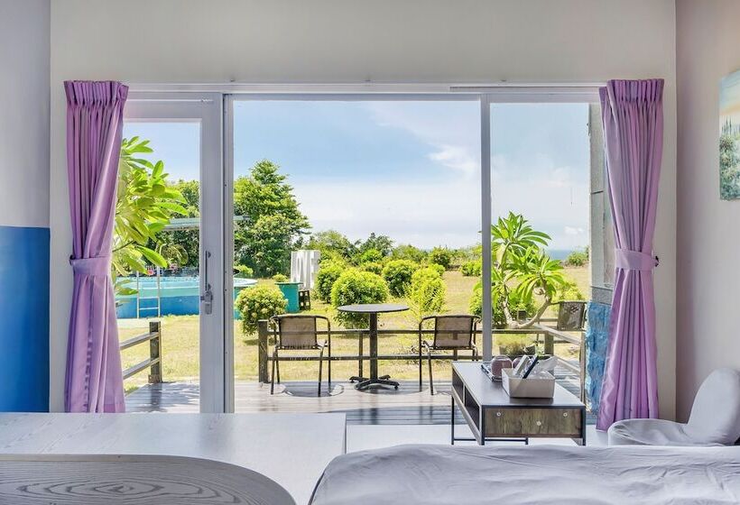 اتاق استاندارد با بالکن و چشم‌انداز دریا, Happiness Ocean View B&b
