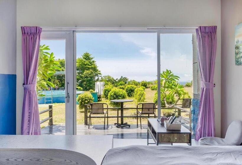 اتاق استاندارد با بالکن و چشم‌انداز دریا, Happiness Ocean View B&b