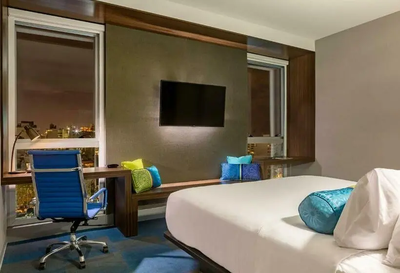 キングサイズベッドのスタンダードルーム, Aloft Montevideo Hotel Marriott International