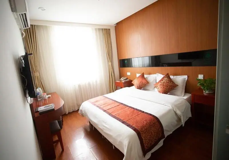 キングサイズベッドのスタンダードルーム, Greentree Inn Tianjin Ji County South Yuyang Road Gulou Square Express