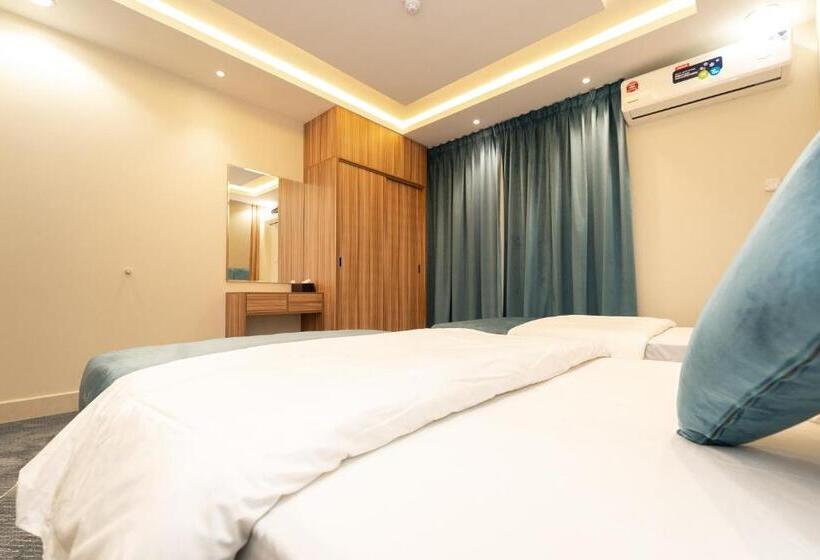 带2个卧室的套房, نصف الموسم للشقق المخدومة