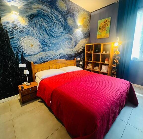 اتاق استاندارد سه تخته با چشم‌انداز باغ, B&b Rifugio Degli Artisti   Themed Rooms