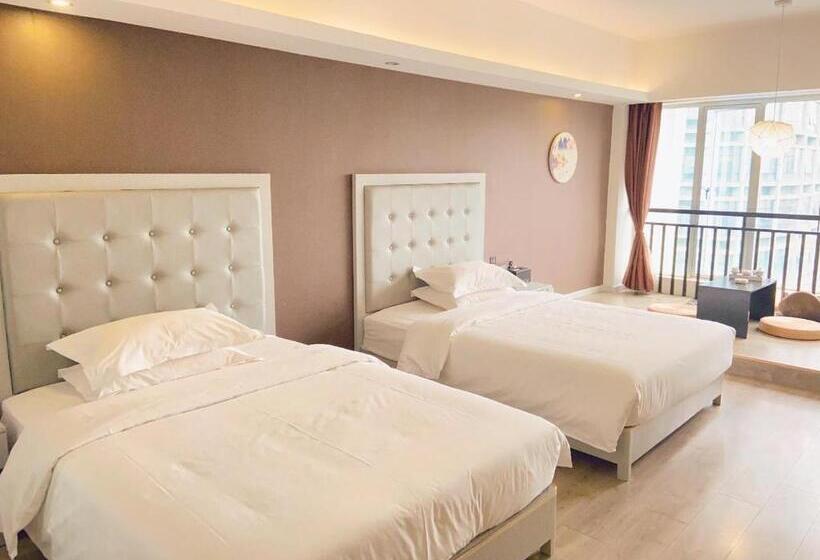 Delüks Oda, Poltton International Apartment City Center Wanda Plaza Branch