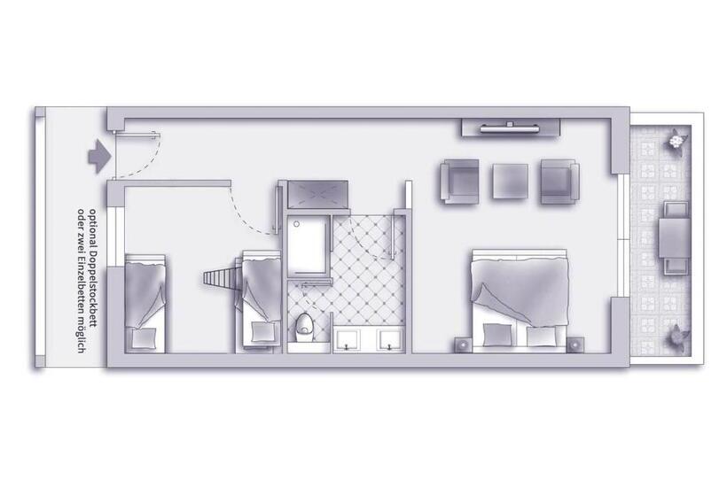 Apartamento 1 Dormitório, Sonnenresort Ettershaus
