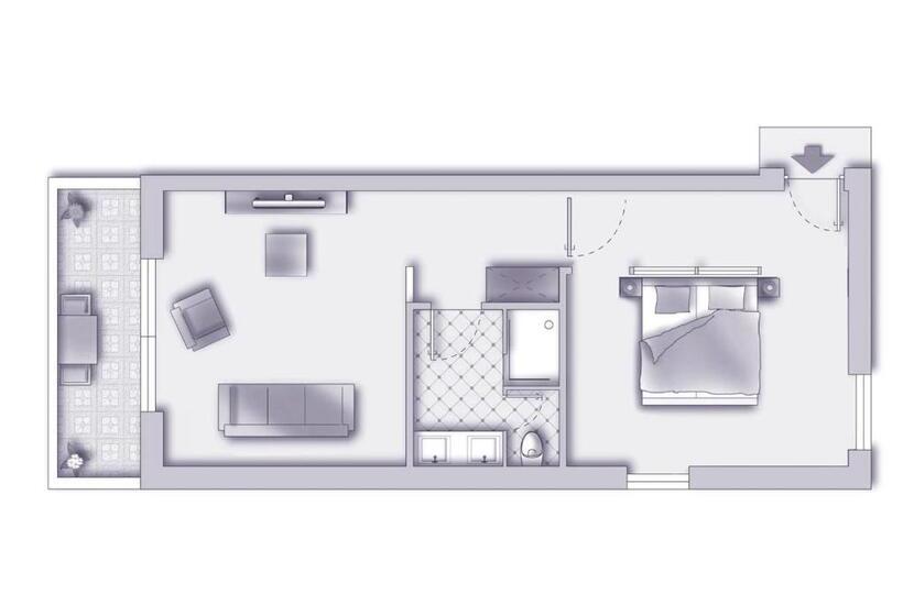 1ベッドルームアパートメント, Sonnenresort Ettershaus