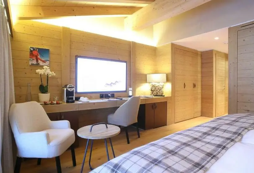 シングルデラックスルーム, Hôtel De Rougemont & Spa