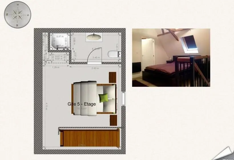 １ベッドルームアパートメント, B&b Au Moulin 1771