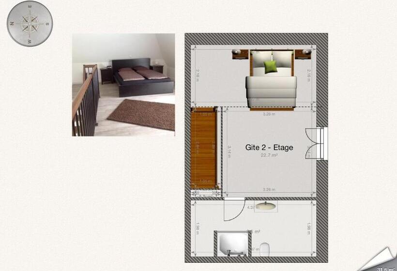 דירת חדר דלוקס, B&b Au Moulin 1771