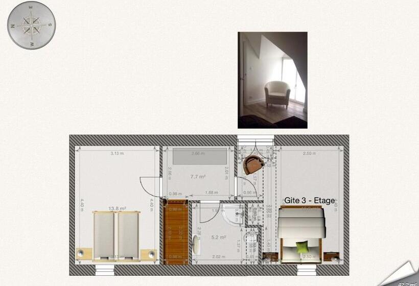 דירת שני חדרים, B&b Au Moulin 1771