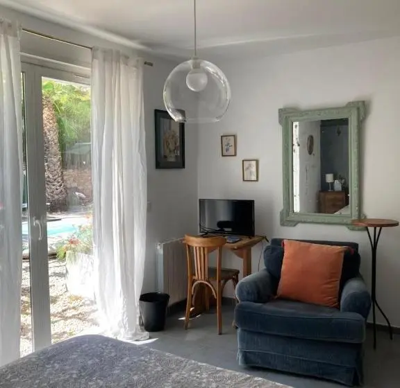 Standard-huone Allasnäkymä, Maison D Hôtes La Villa Madeleine