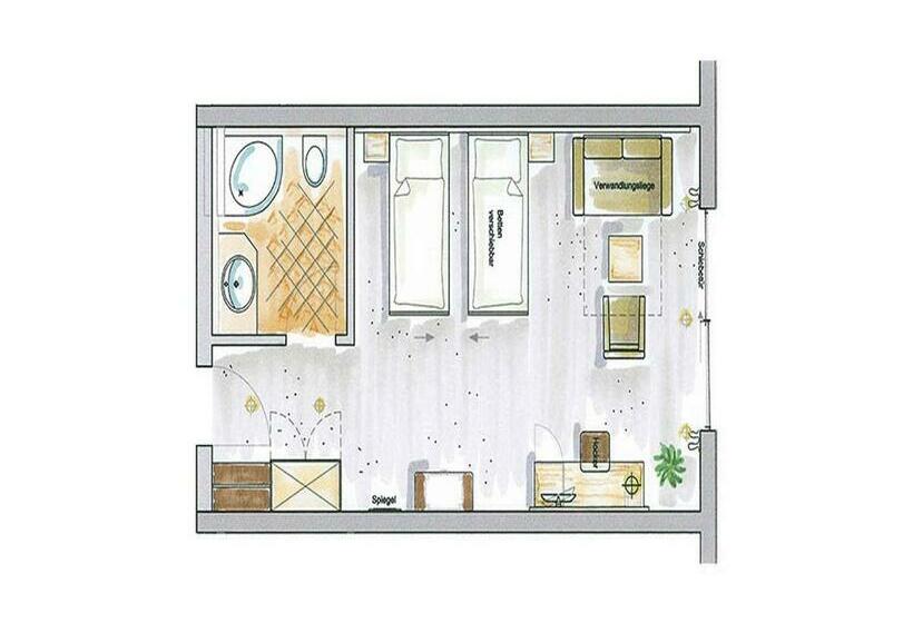 Quarto Estandar com Sacada, Berghotel Mummelsee