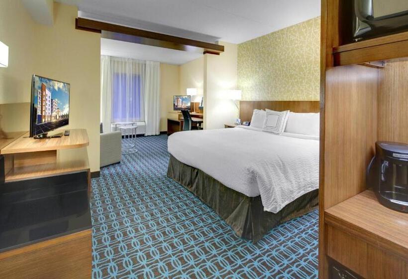 带大床的套房, Fairfield Inn & Suites By Marriott Asheville Tunnel Road