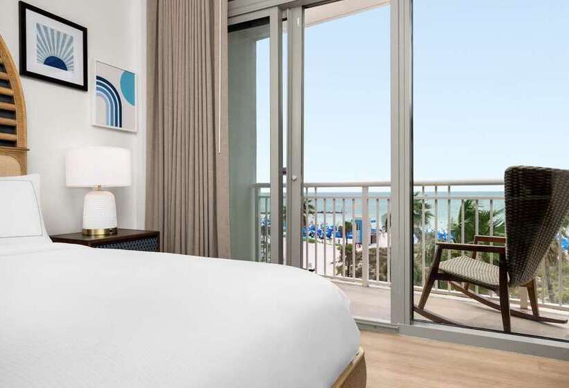 اتاق استاندارد با تخت بزرگ, Hilton Yantai