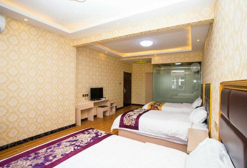 غرفة قياسية رباعية, 哈尔滨机场东方红运宾馆