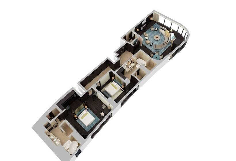 Suite 2 Dormitoris, Waldorf Astoria Bangkok