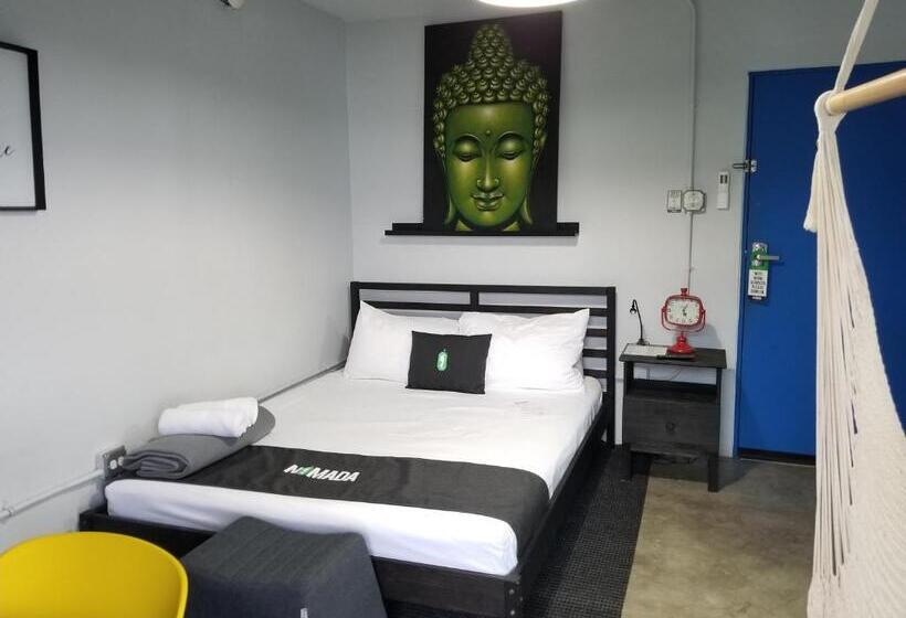 اتاق استاندارد با بالکن و چشمانداز دریا, Nomada Urban Beach Hostel Calle Loiza