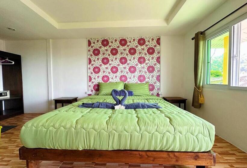 חדר דלוקס עם מרפסת נוף לים, Cottage Hill At Lanta