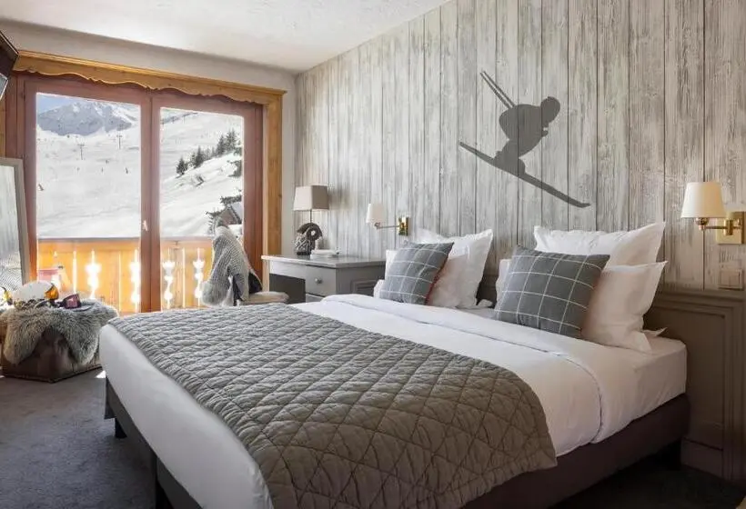 Standard-huone Parveke, Hôtel Courcheneige