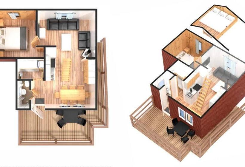 침실 2개 주택, årjäng Camping & Stugor Sommarvik