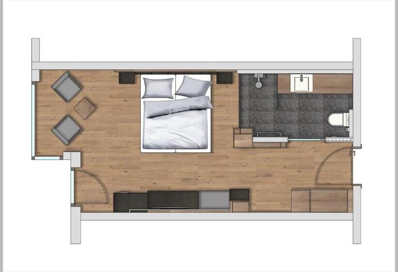 חדר דלוקס עם מרפסת, Modern Mountain