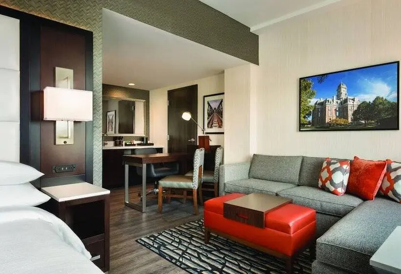 ダブルベッドのスタンダードスタジオ, Embassy Suites By Hilton Noblesville Indianapolis Convention Center