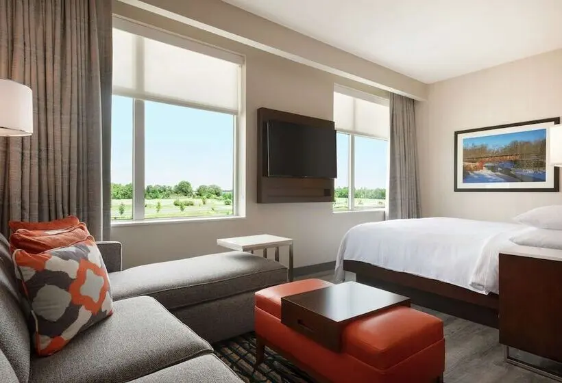 ダブルベッドのスタンダードスタジオ, Embassy Suites By Hilton Noblesville Indianapolis Convention Center