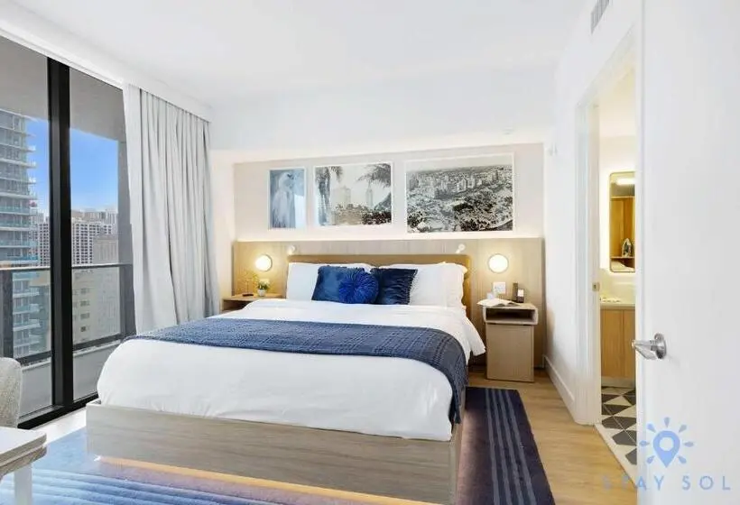 آپارتمان 1 خوابه با بالکن, Luxury City View Condo