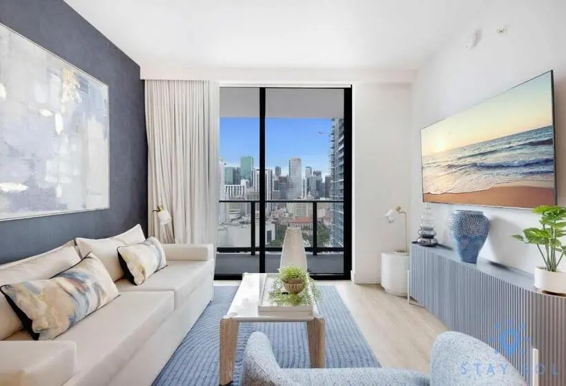 آپارتمان 1 خوابه با بالکن, Luxury City View Condo