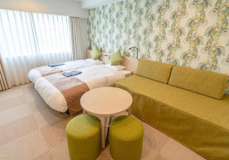 スーペリアの4人部屋, La Gent Hotel Okinawa Chatan Hotel And Hostel