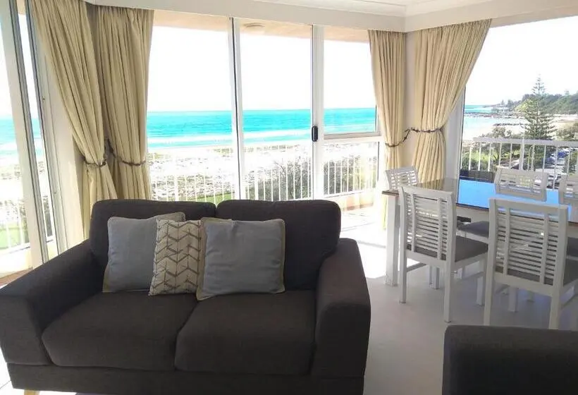オーシャンビューの１ベッドルームデラックスアパート, Meridian Tower Kirra Beach