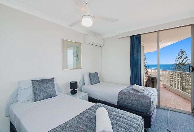 آپارتمان ممتاز دوخوابه رو به دریا, Meridian Tower Kirra Beach