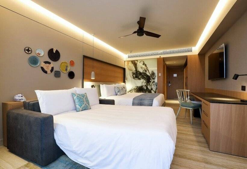 전망 스탠다드 룸 더블 침대, Renaissance Cancun Resort & Marina