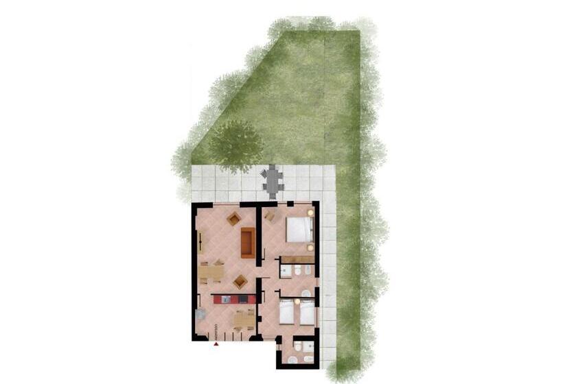 带1个卧室的高级公寓, Residenza Corte Casara