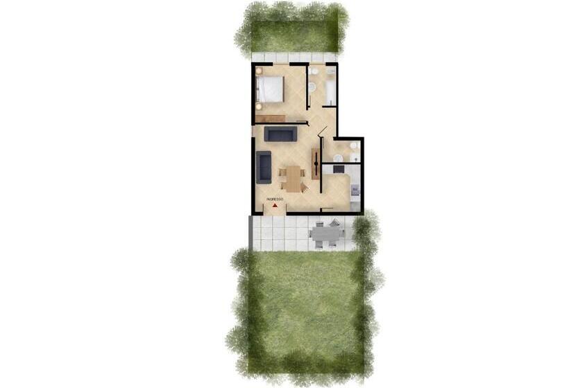 带1个卧室的豪华公寓, Residenza Corte Casara