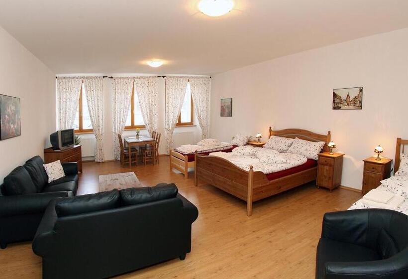 חדר סטנדרט לארבעה, Penzion U Chodskeho Hradu