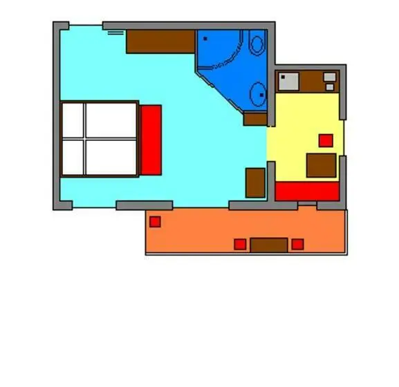 バルコニー付き1ベッドルームアパートメント, Haus Christoph