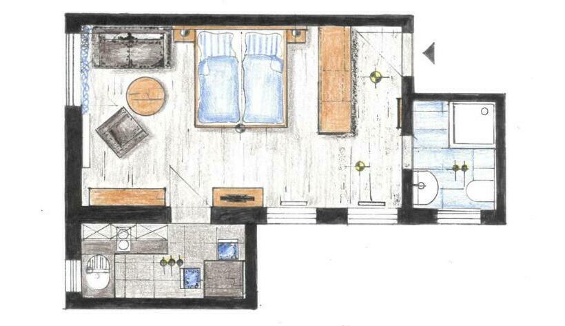 شقة غرفة نوم واحدة بالطابق الأرضى, Pension Windrose