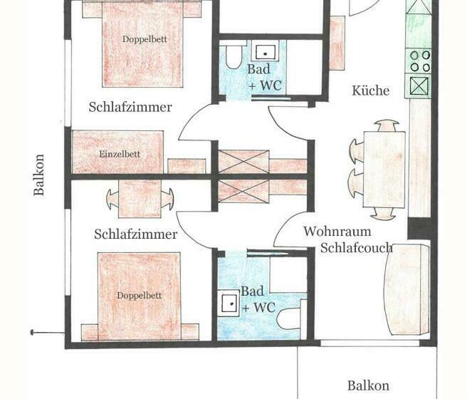2ベッドルームアパートメント, Appartment Ransburggut