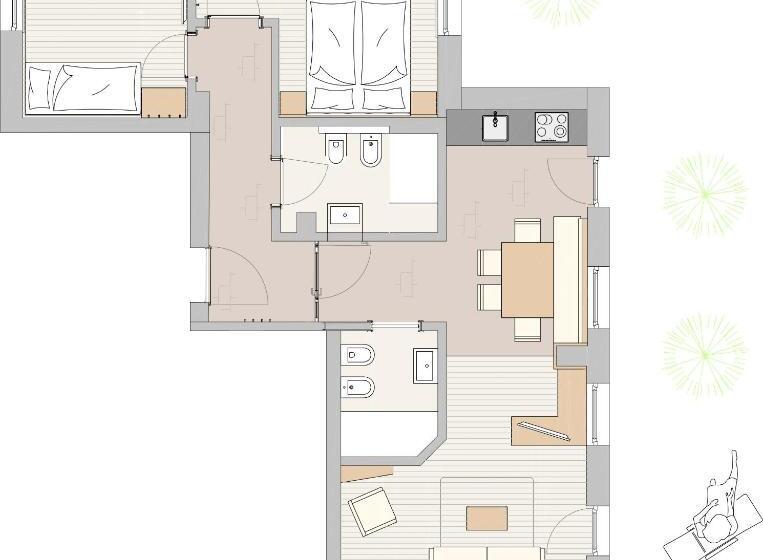 2ベッドルームアパートメント, Alpin Sport