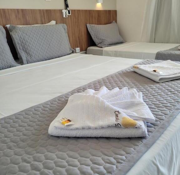 اتاق استاندارد سه تخته با بالکن, Pousada Concha Dourada