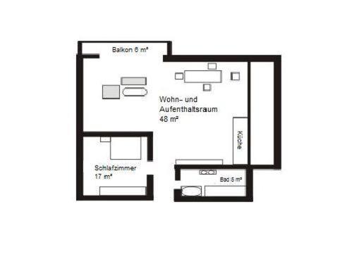 带1个卧室的公寓, Bayersoier Hof