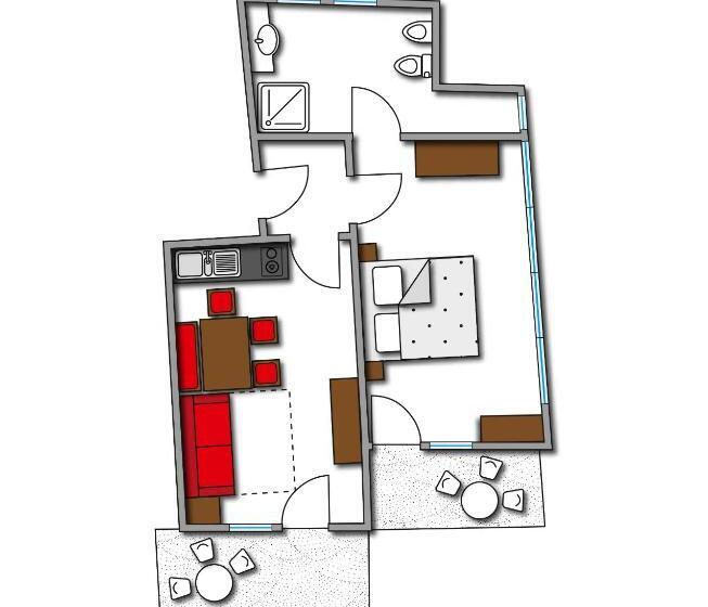 דירת חדר דלוקס, Paloria Apartments & Sport