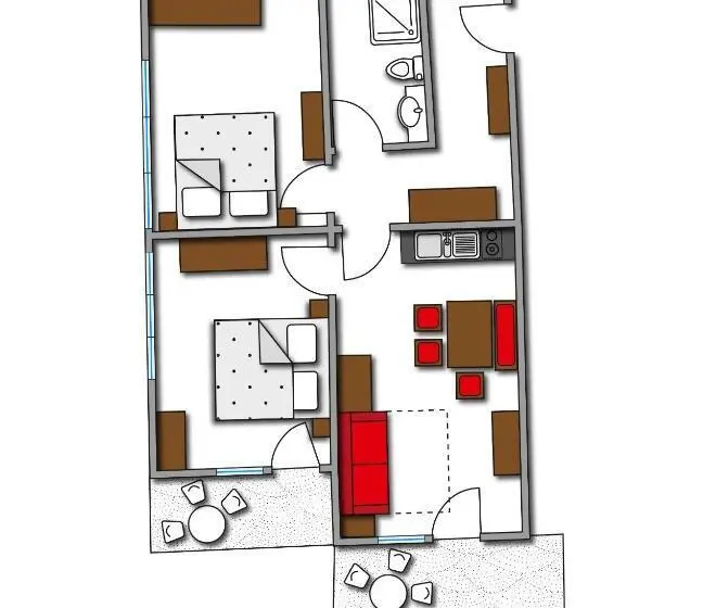 Huoneisto 2 Makuuhuonetta, Paloria Apartments & Sport