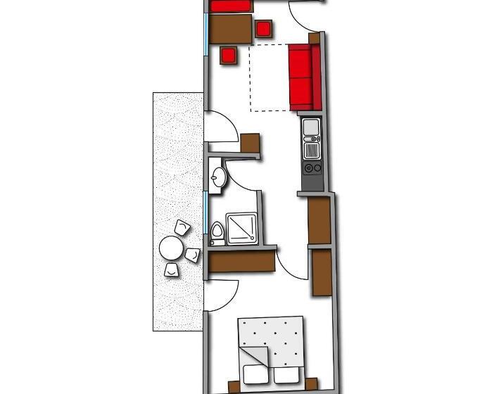דירה בת חדר שינה 1 עם נוף, Paloria Apartments & Sport
