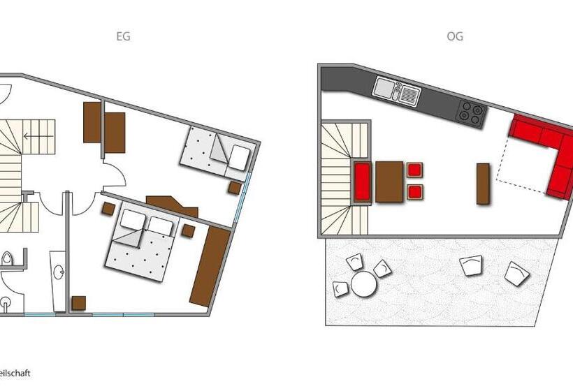 דירת פנטהאוז 1 חדרי שינה, Paloria Apartments & Sport