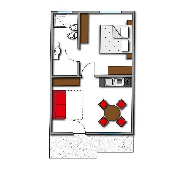 דירת חדר, Paloria Apartments & Sport