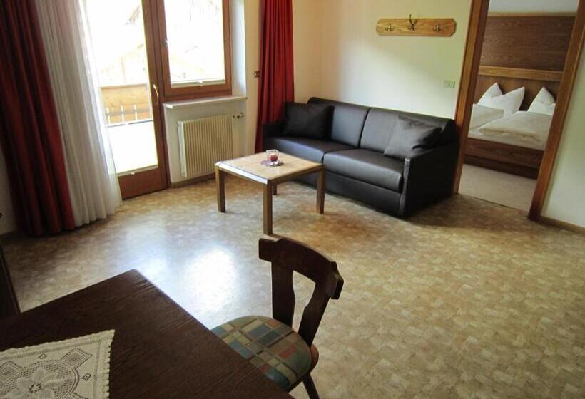 Апартаменты 1 Спальня с Балконом, Aparthotel Garni Haus Hubertus